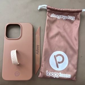 Saddle Brown Loopy Case with Additional Sandstone Loop iPhone 13 Pro